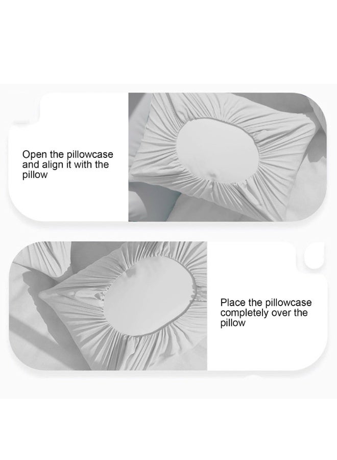 OSHIMA 10 Pcs Disposable Pillow Case Covers, Non Woven Pillow Covers, Disposable Pillowcases for Hotels, Single-Use Pillow Covers, Disposable Portable Bedding for Travel, Stains and Splash-proof (White) - Image 4